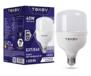 Лампа светодиодная 40Вт HP 4000К Е40/Е27 176-264В TOKOV ELECTRIC TKE-HP-E40/E27-40-4K Лампа светодиодная 40Вт HP 4000К Е40/Е27 176-264В TOKOV ELECTRIC TKE-HP-E40/E27-40-4K