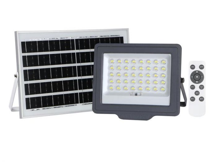 Прожектор светодиодный PFL SOLAR 100 6500К IP65 (в компл. с солнечной панелью и пультом) JazzWay 5044418