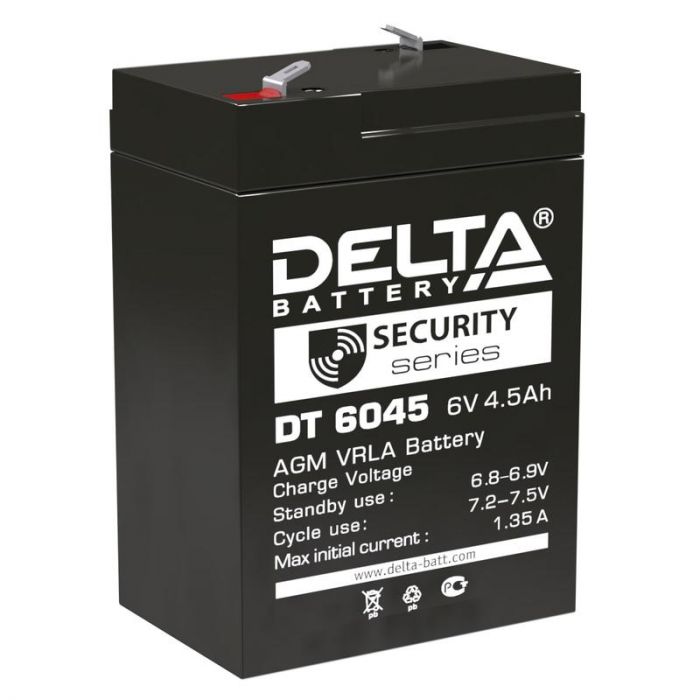 Аккумулятор ОПС 6В 4.5А.ч Delta DT 6045