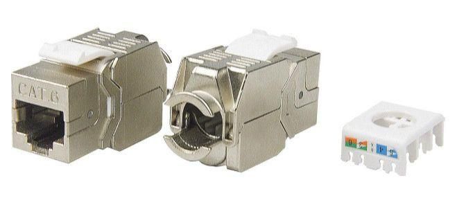 Вставка Keystone Jack RJ45 (8P8C) кат.6 экранир. 180град. Toolless KJ8-8P8C-C6-180-TLS-SH-F-WH бел. Hyperline 426188