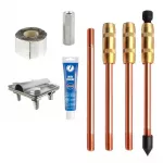 Комплект заземления омедненный 6 метров (d=14 мм х 1,5 метра) Комплект заземления омедненный 6 метров (d=14 мм х 1,5 метра)