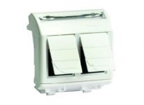 Розетка компьютерная 2-м СП 2мод. Brava RJ45 кат.5E бел. DKC 76656B Розетка компьютерная 2-м СП 2мод. Brava RJ45 кат.5E бел. DKC 76656B