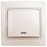 Выключатель 1-кл. СП Plano 10А IP20 1-102-02 250В с подсветкой сл. кость Intro Б0027598