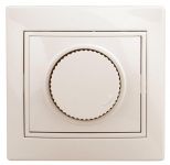 Светорегулятор СП Plano 1-401-02 поворотный 600Вт 230В IP20 сл. кость Intro Б0027624