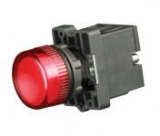 Лампа сигнальная в пластиковом корпусе LED 220В желтая