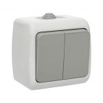 Выключатель 2-кл. ОП Мурманск 10А IP54 сер. EKF EFV10-023-30-54 Выключатель 2-кл. ОП Мурманск 10А IP54 сер. EKF EFV10-023-30-54