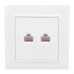 Розетка компьютерная 2-м СП Минск RJ45 бел. EKF ERK02-035-10 Розетка компьютерная 2-м СП Минск RJ45 бел. EKF ERK02-035-10