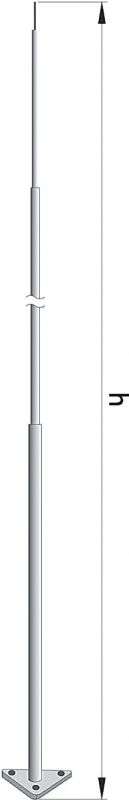 Мачта секционная для пассивного молниеприемника, 9 м
