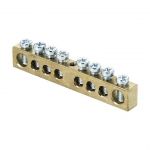 Шина PEN "ноль-земля" 6х9 8 отвер. латунь крепеж по центру PROxima EKF sn0-63-08 Шина PEN "ноль-земля" 6х9 8 отвер. латунь крепеж по центру PROxima EKF sn0-63-08