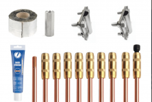 Комплект заземления омедненный 15 метров (d=14 мм х 1,5 метра) Комплект заземления омедненный 15 метров (d=14 мм х 1,5 метра)