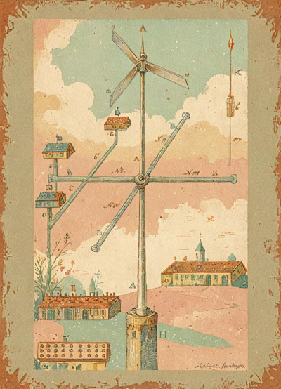 Схема молниеотвода